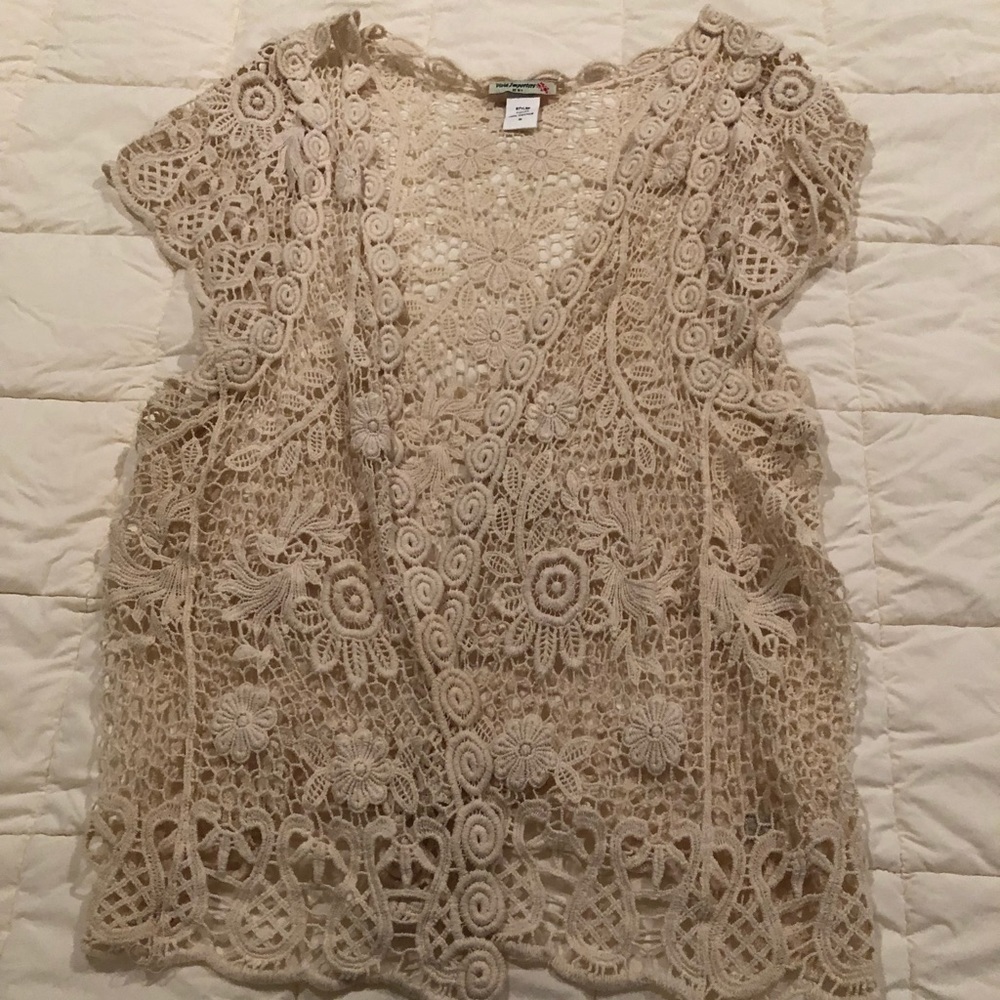 Lace sweater/cover up